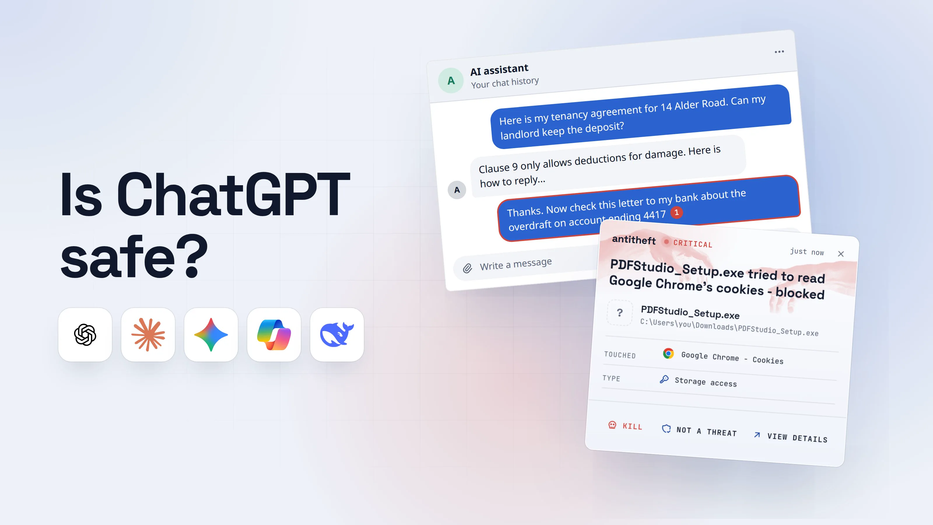 Illustration for Is ChatGPT safe? What it keeps and who can read it