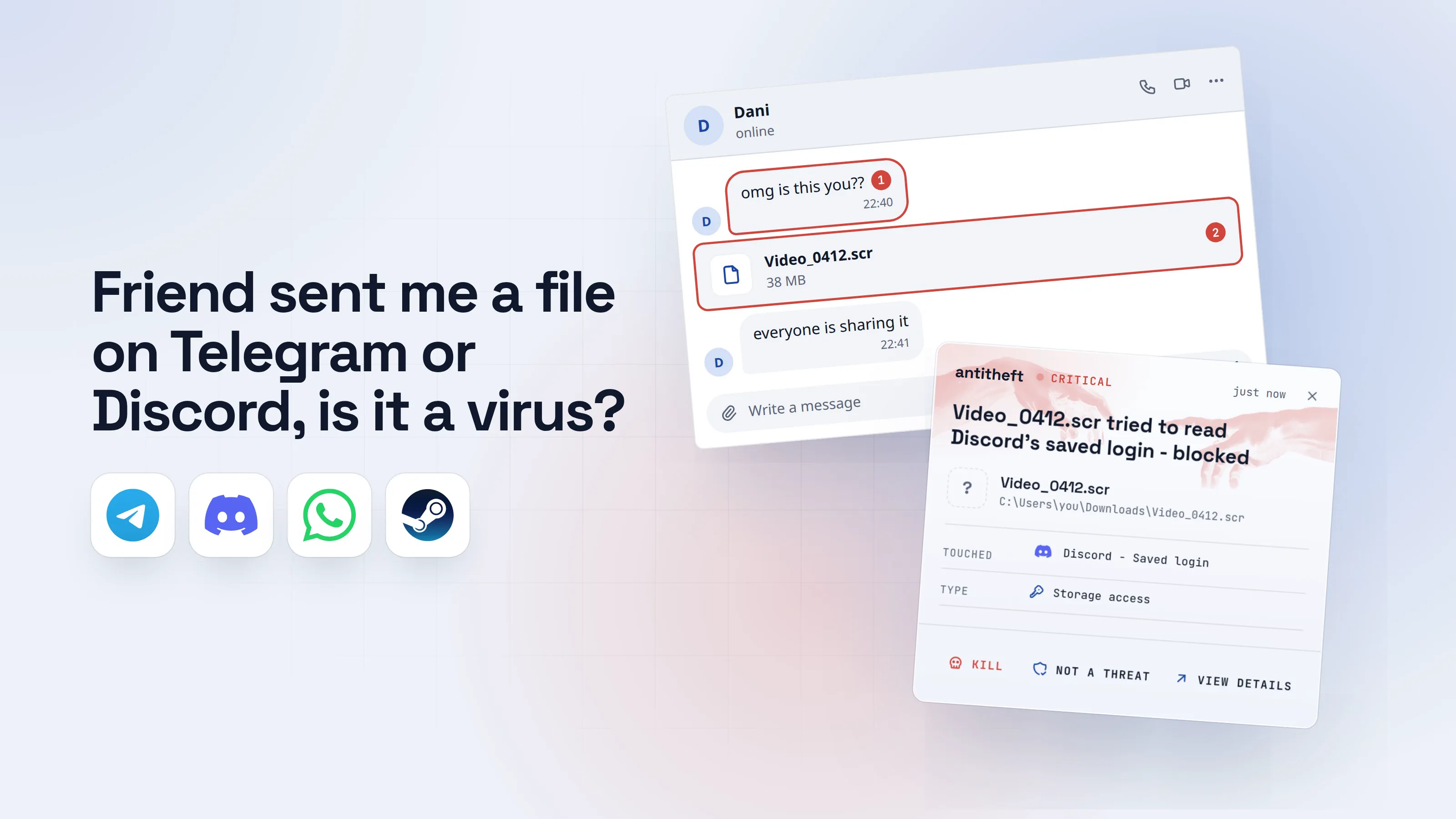Illustration for Friend sent me a file on Telegram or Discord, is it a virus?