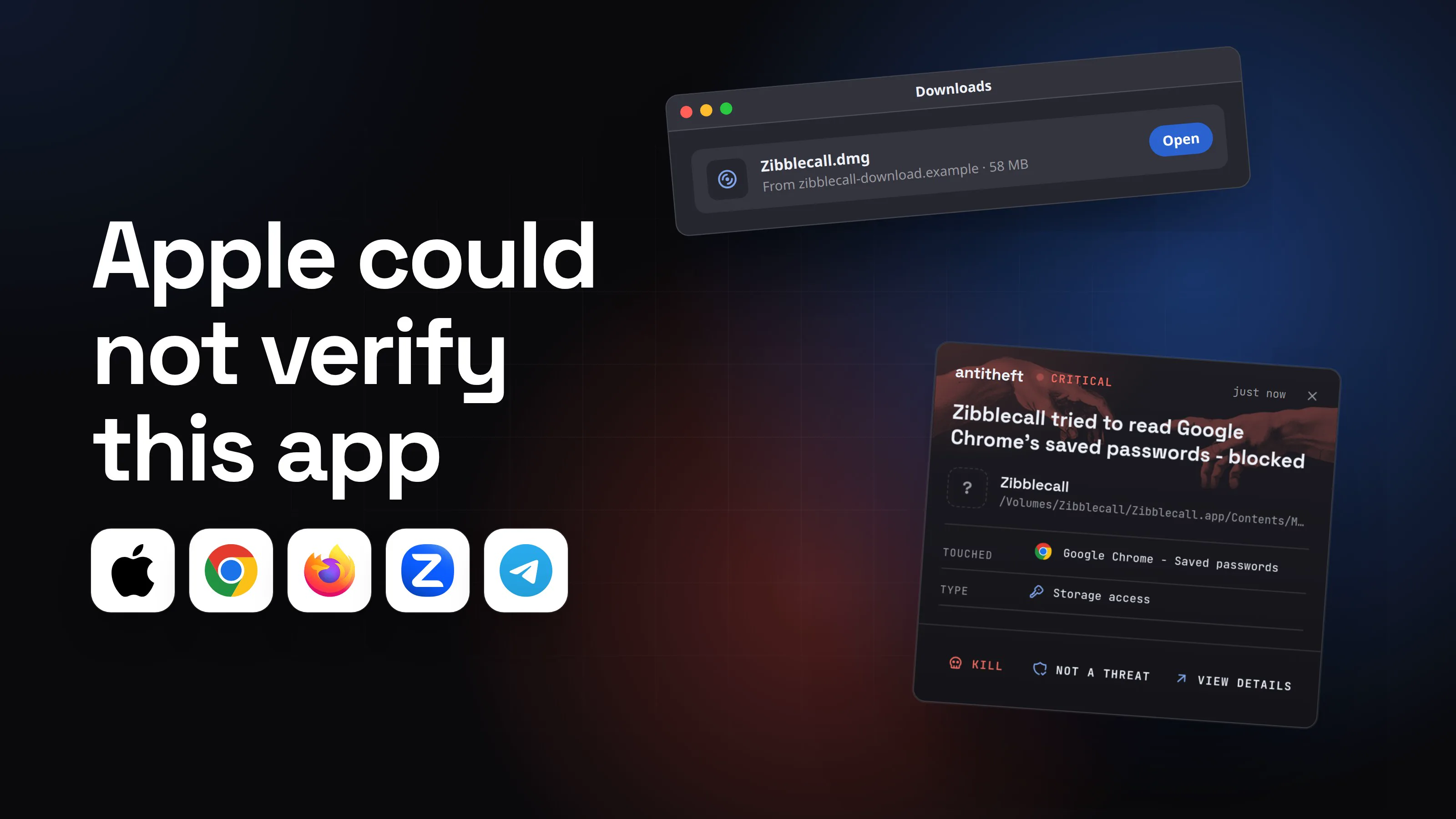 Illustration for Apple could not verify app is free of malware open anyway?
