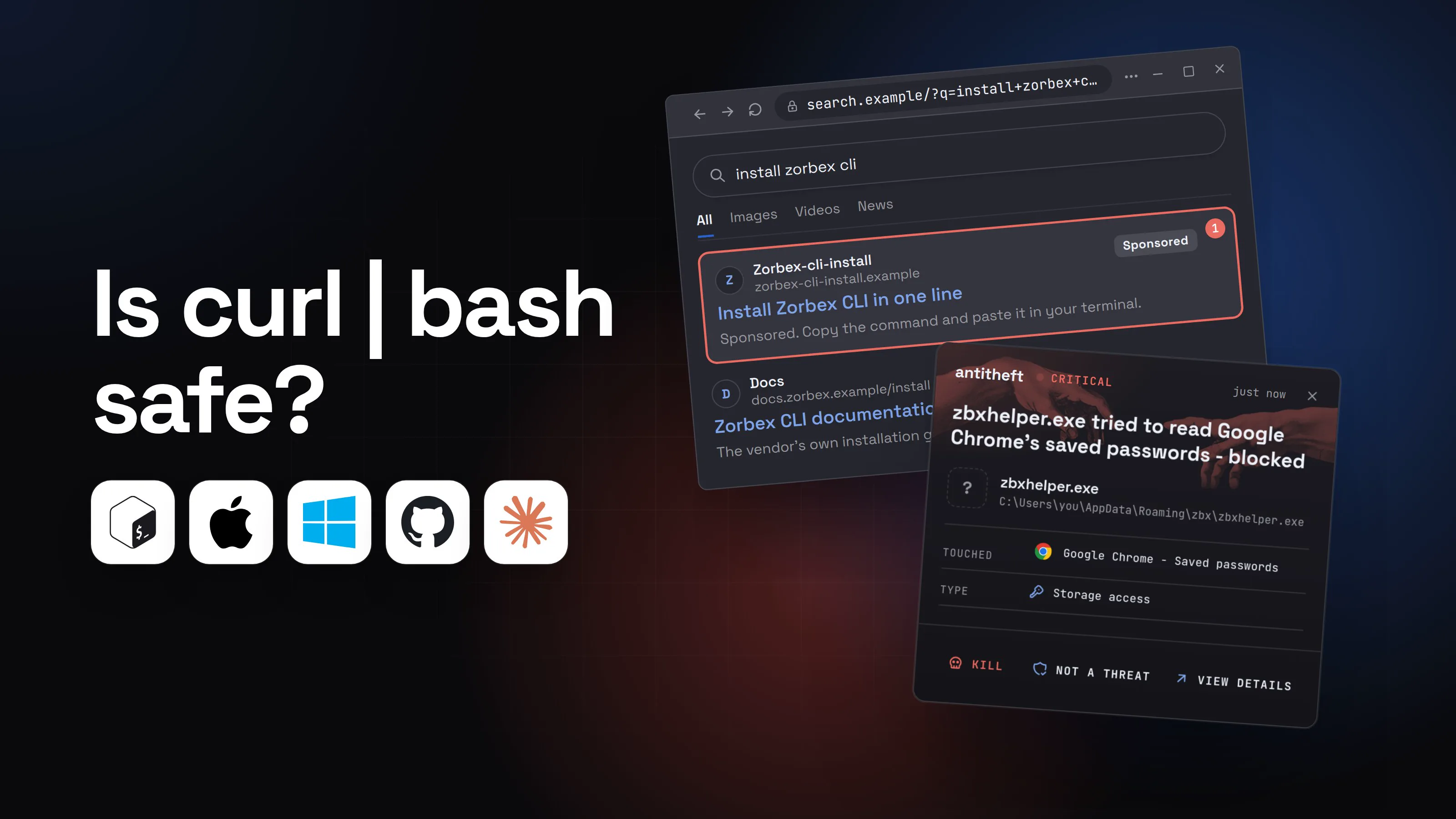 Illustration for Is curl pipe bash safe? How to check before you run it