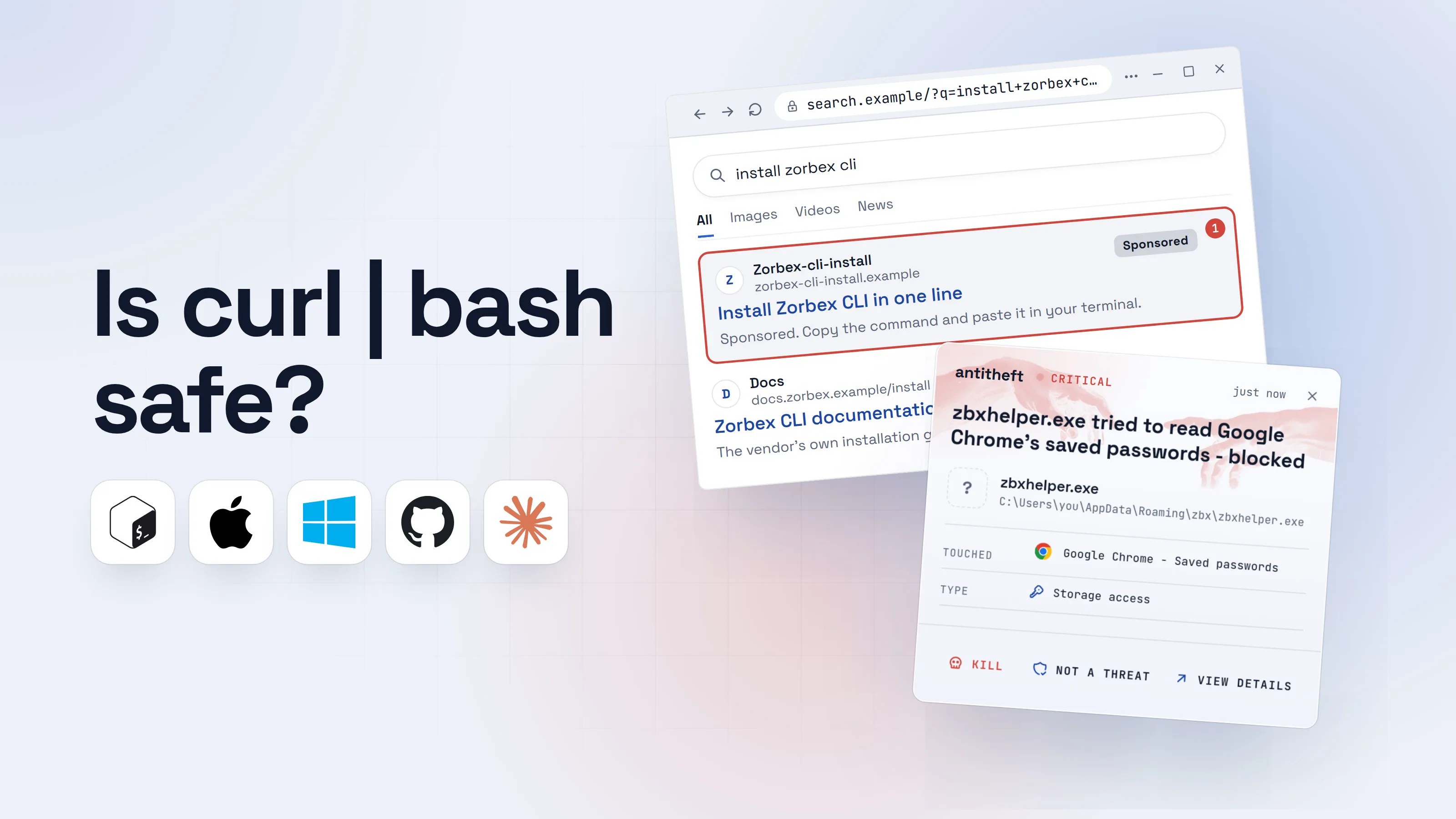 Illustration for Is curl pipe bash safe? How to check before you run it