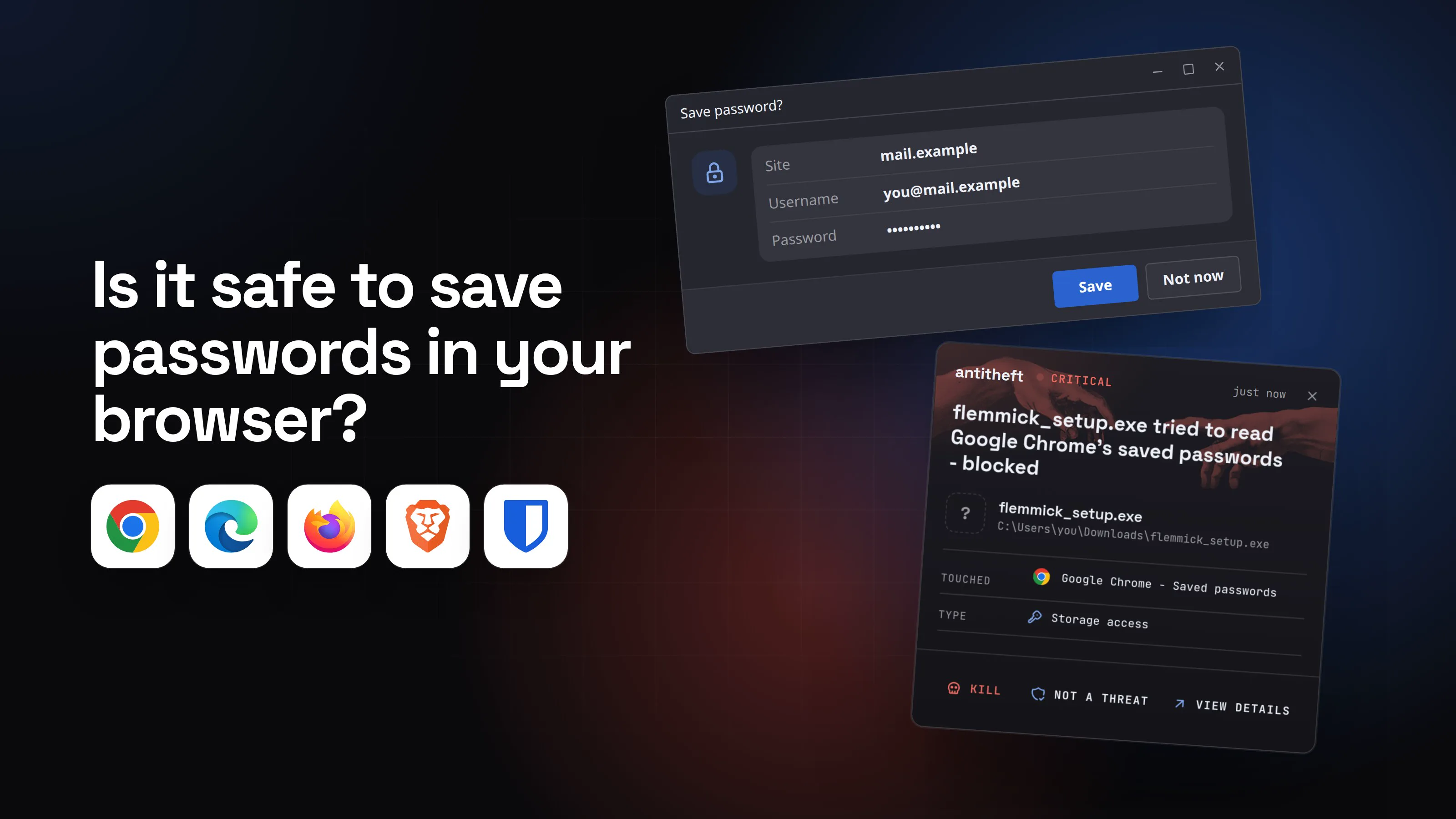 Illustration for Is it safe to save passwords in your browser? Honest answer